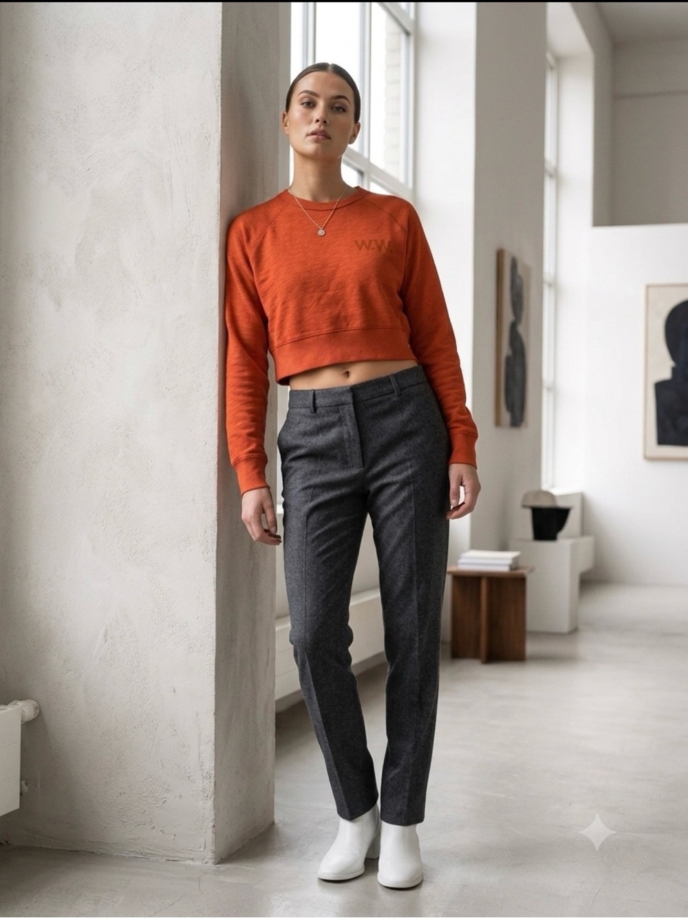 Wood Wood Rust Orange Pullover Sweatshirt